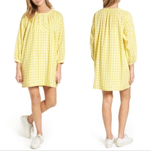 Madewell Yellow Gingham Tunic Dress - Small - Picture 15 of 16